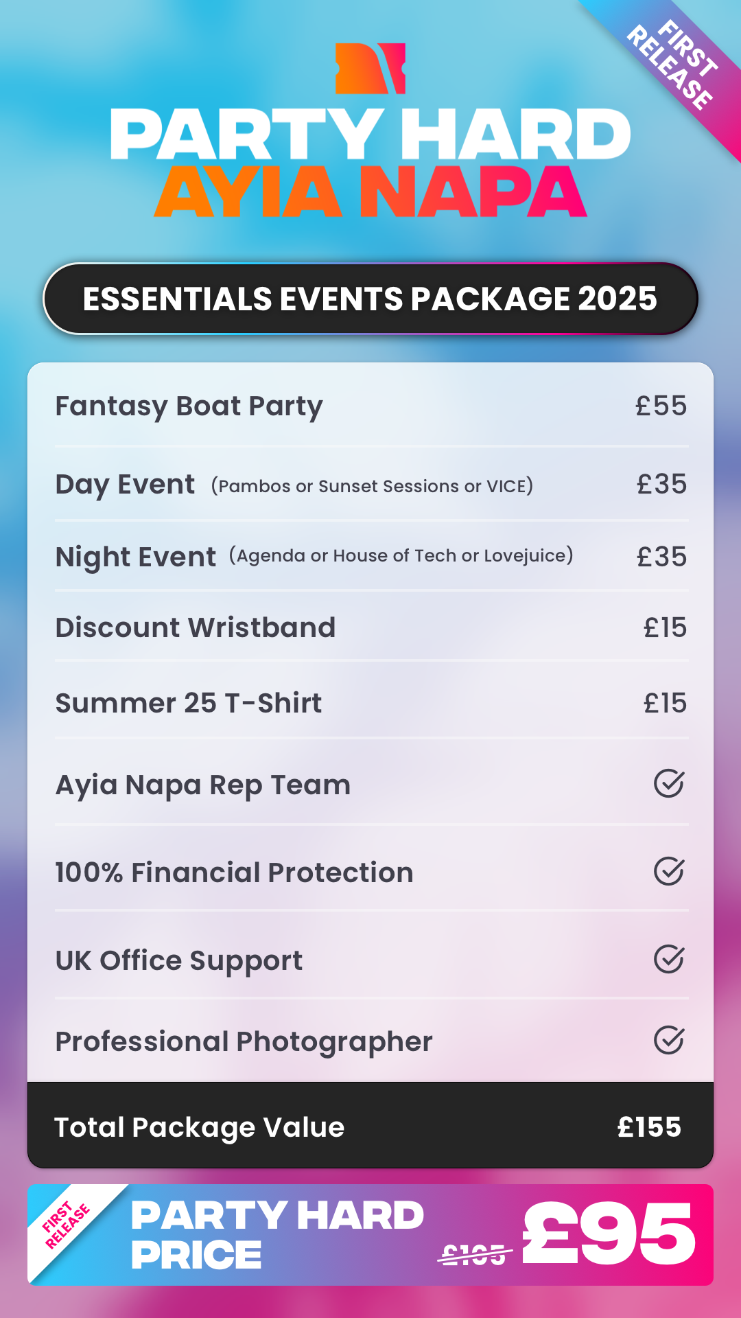 Ayia Napa Essentials Events Package 2025